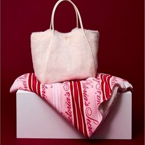 NEW Victoria's Secret Fuzzy Tote and Blanket